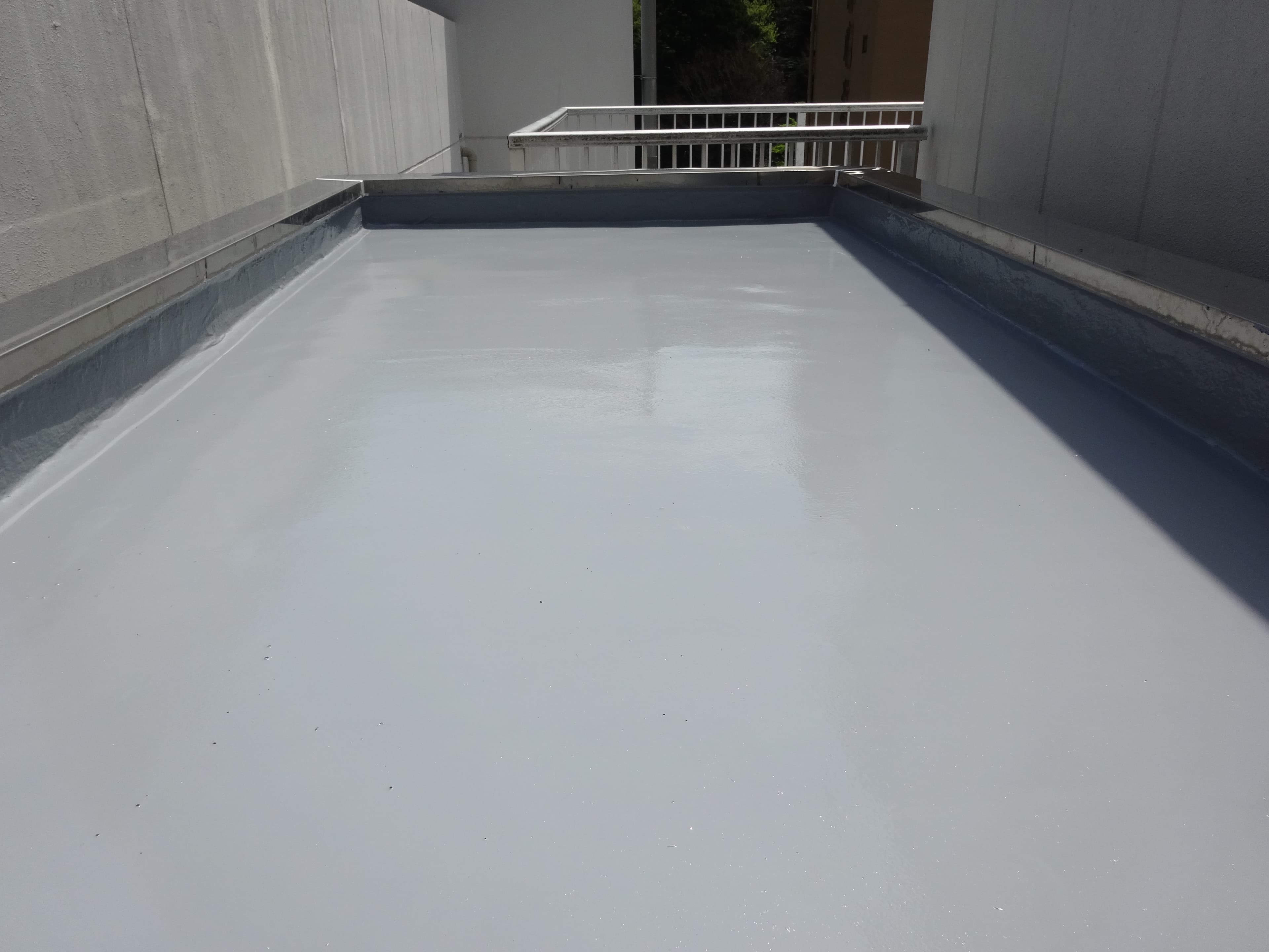 屋上のウレタン防水施工